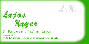 lajos mayer business card